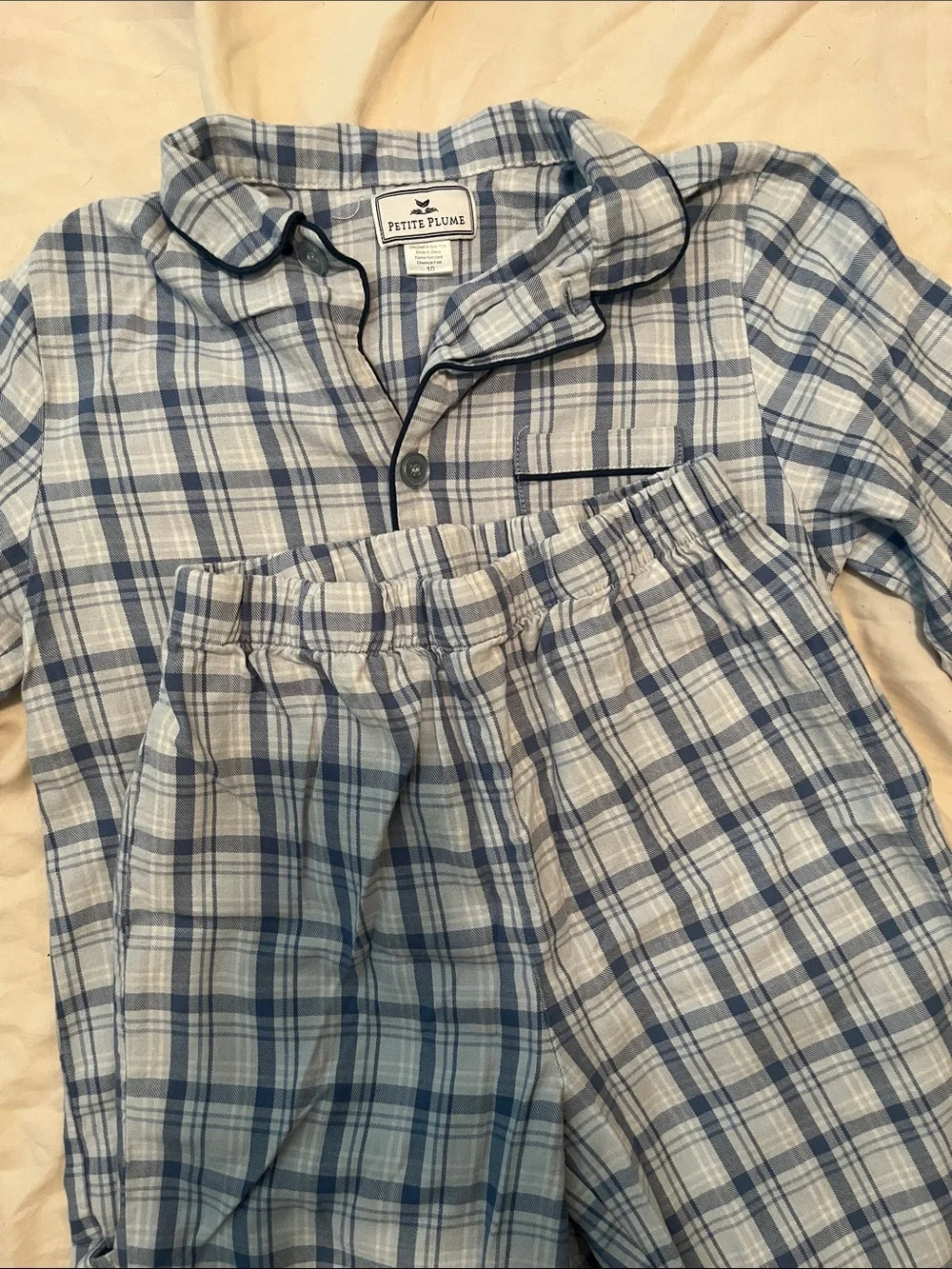 PETITE PLUME Men's Light Blue Plaid Button-Down Shirt